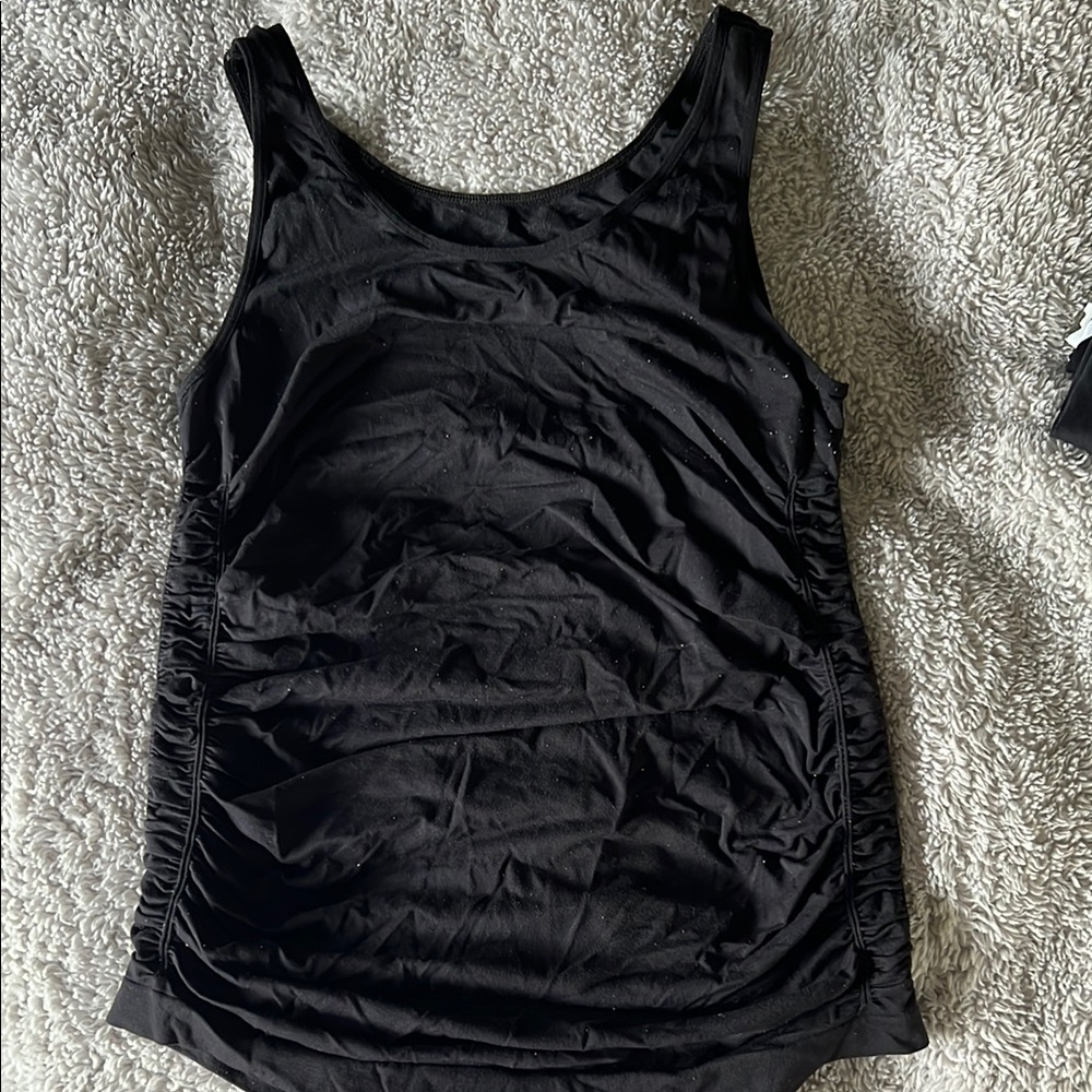 Black maternity tank